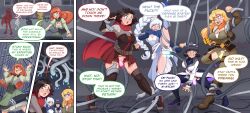 blake_belladonna bondage comic dialogue femsub penny_polendina ruby_rose rwby scopedout speech_bubble tech_control tentacles text weiss_schnee yang_xiao_long