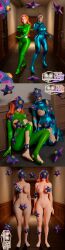  3d absurdres alien barefoot black_eyes blonde_hair blue_eyes bottomless breasts brown_eyes crossover dc_comics feet female_only femsub large_breasts long_hair metroid_(series) nintendo nipples nude one_breast_out orange_hair parasite possession sam samus_aran starro supercasket tagme topless torn_clothes totally_spies yellow_sclera zero_suit 
