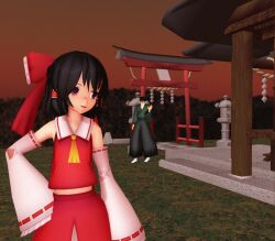 3d animated animated_gif black_hair blush bottomless breasts clothed crystal dazed empty_eyes expressionless femsub glowing glowing_eyes happy_trance long_hair maledom nude open_mouth original pendulum reimu_hakurei short_hair tongue topless touhou uyunsyu_(manipper) 