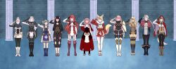  ahoge animal_ears arm_warmers armor belt black_hair blonde_hair boots bow_tie bracelet breasts caeldori cleavage cleavage_cutout clothed collarbone copyright_request corset dress_shirt eye_color_change eyebrows_visible_through_hair female_only femsub fingerless_gloves fire_emblem fire_emblem_fates fox_ears fur_coat gloves glowing_eyes green_hair grey_hair hair_band hair_buns hair_ribbon hairpin headdress hoodie kana_(fire_emblem) katsiika kitsune_girl large_breasts long_hair midori_(fire_emblem) mitama_(fire_emblem) multicolored_hair multiple_girls multiple_subs navel nina_(fire_emblem) nintendo opera_gloves ophelia_(fire_emblem) orange_hair pants pink_eyes pink_hair red_hair rhajat ribbon saluting sandals scarf see-through selkie_(fire_emblem_fates) short_hair short_skirt shoulder_pads skirt soleil_(fire_emblem) sophie_(fire_emblem) standing t-shirt tagme thighhighs thighs tied_hair twintails velouria_(fire_emblem) very_long_hair 