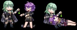  age_progression ahoge alternate_hair_color armor bangs barefoot belt bernadetta_von_varley boots bracelet bracers byleth_eisner chibi cleavage closed_eyes consensual crystal emblem eyelashes eyeshadow female_only femdom femsub fire_emblem fire_emblem_heroes fire_emblem_three_houses gloves good_sub_conditioning green_eyes green_hair hairpin hand_on_head hand_on_hip happy_trance head_in_lap hoodie jacket legs long_hair lying messy_hair navel nintendo open_mouth pendulum purple_hair school_uniform shirt short_skirt shorts sitting smile standing story thighhighs transparent_background vg-mc weapon wholesome zombie_walk 