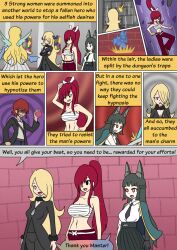  black_hair blonde_hair comic cynthia_(pokemon) erza_scarlet fairy_tail femsub hoshimi_miyabi long_hair mythkaz nintendo pokemon red_hair tagme text zenless_zone_zero 