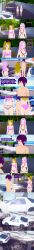  absurdres altered_common_sense angry bikini bikini_bottom bikini_top blonde_hair cum dialogue english_text femsub green_eyes grey_eyes long_hair maledom multiple_girls multiple_subs nude original penis pink_eyes pink_hair purple_hair sex short_hair sunglasses text vaginal zenin1 