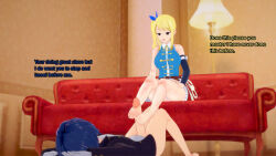 3d empty_eyes fairy_tail femsub footjob lucy_heartfilia maledom sonrio12 text