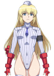  beret blonde_hair blue_eyes breasts capcom colette_brunel corruption curvy empty_eyes female_only femsub gloves hai_(h81908190) large_hips latex leotard long_hair shadaloo_dolls small_breasts solo standing standing_at_attention street_fighter tagme tales_of_(series) tales_of_symphonia tie 