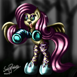 animals_only female_only femsub fluttershy happy_trance hooves horse horse_girl kaa_eyes latex long_hair my_little_pony non-human_feet open_mouth pegasus pink_hair shoes socks spiral_eyes swirlyponies symbol_in_eyes western wings