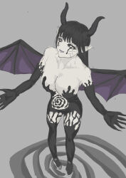 black_clover corruption demon_girl femsub grey_skin horns large_breasts lolopechka magic wings y0n 