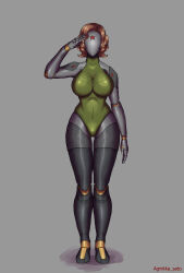  agnikka_sato atomic_heart breasts female_only femsub large_breasts robot_girl saluting standing standing_at_attention the_twins_(atomic_heart) 