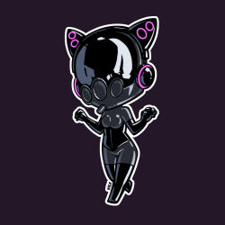  androgynous catsuit chibi corset drone dronification gas_mask headphones hexcorp_(sleepystephbot) latex opera_gloves tech_control thighhighs tight_clothing vanesarubberart visor 