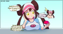 body_swap dialogue english_text femsub kyozerozero nintendo pokeball pokemon pokemon_black_and_white_2 possession rosa_(pokemon) smirk speech_bubble text yellow_eyes