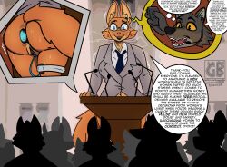 anal anonymind_(manipper) ass black_eyes black_lipstick blue_eyes blush bottomless business_suit butt_plug comic dialogue diane_foxington earpiece empty_eyes erect_nipples erect_nipples_under_clothes exhibitionism femsub fox_girl furry glasses hypnotic_accessory hypnotic_sex_toy lipstick makeup maledom manip mr._wolf_(the_bad_guys) no_panties office_lady orange_skin pussy remote_control sex_toy speech_bubble standing sweat tech_control terryeternity text the_bad_guys thought_bubble trembling vibrator wolf_boy yellow_sclera