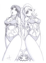 alternate_costume androgynous_dom arms_behind_back asphyxiation bare_legs bikini bikini_bottom bikini_top black_lagoon bondage breasts crossover dangan_ronpa femsub greyscale groping hypnotic_tentacle iashmoreart junko_enoshima legs long_hair navel navel_penetration open_mouth parasite possession pumpkin revy_(black_lagoon) ring_eyes simple_background thigh_focus thighs twintails vines white_background