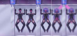  blue_archive bodysuit boots brain cables censored cuffs dildo faceless female_only femsub futanari futasub gloves halo heart iroame jewelry latex leotard long_hair mask multiple_futa multiple_girls multiple_subs opera_gloves purple_hair restrained rubber thigh_boots thighhighs twintails wires yuuka_(blue_archive) 