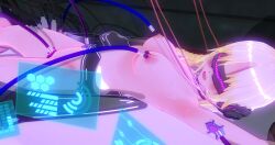  3d armpits blonde_hair blush brain_injection cables collar corruption custom_maid_3d_2 endermanthenext female_only femsub headphones long_hair micro_bikini monitor navel_piercing nipple_clamps nude open_mouth restrained solo sweat tears tech_control vaginal vibrator 