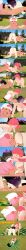  absurdres black_eyes breast_sucking breasts censored closed_eyes cunnilingus dialogue english_text eye_roll female_only femdom femsub mad_jacks multiple_girls multiple_subs nintendo nipples nude orgasm pink_eyes pink_hair pokemon pussy short_hair text whitney yuri 
