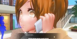 3d breasts brown_eyes brown_hair custom_maid_3d_2 dialogue empty_eyes expressionless female_only femsub huge_breasts kamen_writer_mc rika_(made_to_order) text translated