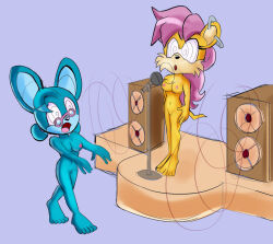  barefoot bottomless breasts earrings femdom femsub furry glasses hypnotic_audio hypnotic_music hypnotized_hypnotist jewelry mina_mongoose mongoose_girl nude open_mouth relic_the_pika singing sonic_the_hedgehog_(series) spiral_eyes symbol_in_eyes topless zombie_walk zuneycat 