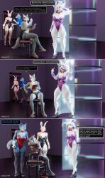  3d angry before_and_after bunny_girl carmen_(thalarynth) comic confused crossed_eyes dazed dialogue femsub furry happy_trance harem harem_outfit humor hypnotized_hypnotist jean_(thalarynth) middle_finger mind_break multiple_subs original smile speech_bubble story tammy_(thalarynth) tech_control text thalarynth_(manipper) thought_bubble wendy_(thalarynth) wolf_girl 