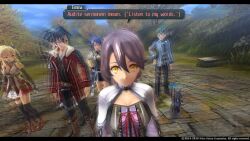 emma_millstein english_text femdom glowing glowing_eyes hypnotic_eyes hypnotic_voice pov pov_sub purple_hair screenshot spoilers text the_legend_of_heroes the_legend_of_heroes_trails_of_cold_steel yellow_eyes