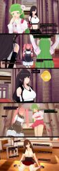 3d amnesia blue_eyes brown_hair clara_valac cyanstargazer demon_girl dialogue dragon_girl empty_eyes exposed_chest expressionless femsub final_fantasy final_fantasy_vii green_eyes green_hair hypnotic_slime hypnotized_hypnotist koikatsu! maid mairimashita!_iruma_kun milim_nava mind_break pink_hair red_eyes tail text that_time_i_got_reincarnated_as_a_slime tifa_lockhart