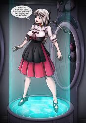  character_request female_only femsub re-maker solo speech_bubble tagme text 