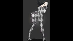 ass ass_focus bare_shoulders black_hair breasts chloeangelva clefla drone dronification expressionless faceless female_only femsub gloves high_heels large_ass looking_back mask momo_yaoyorozu my_hero_academia opera_gloves solo sound video voice_acted