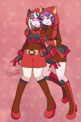  admin_courtney boots breasts character_request clothed femdom gloves grey_hair happy_trance hood nintendo pokemon pokemon_ruby_sapphire_and_emerald purple_hair rakuma-imp short_hair skirt smile spiralwash_eyes team_magma thighhighs 