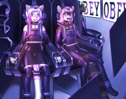androgynous arh bulge cat_boy chair collar crossdressing drool furry gloves happy_trance headphones heterochromia hypnotic_screen male_only malesub multiple_boys multiple_subs opera_gloves original red_panda_boy ring_eyes tech_control text thighhighs tongue tongue_out