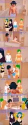  absurdres arms_above_head ash_ketchum black_hair breast_grab breasts brown_hair character_request clothed dialogue english_text femsub green_hair groping horokeu long_hair maledom milf mother_and_daughter nintendo nipples nude officer_jenny one_eye_open pokemon pokemon_(anime) posing red_eyes sabrina's_mother sabrina_(pokemon) short_hair shrunken_irises text topless wink 