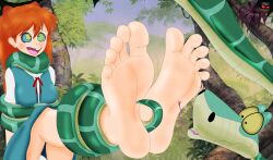 asuka_langley_soryu feet femsub happy_trance hypno_ninja kaa kaa_eyes long_hair neon_genesis_evangelion orange_hair school_uniform snake the_jungle_book tickling