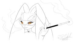  bunny_girl cigarette collar corruption cutie_punny_(notmolo) femsub furry happy_trance lopunny nintendo pokemon pokemon_(creature) smoke smoking spiral_eyes symbol_in_eyes yuu-chan 