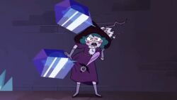  accidental_hypnosis animated animated_gif blonde_hair dazed disney eclipsa_butterfly femsub glowing green_hair happy_trance long_hair magic magic_wand rhombulus smile spiral star_butterfly star_vs_the_forces_of_evil western 
