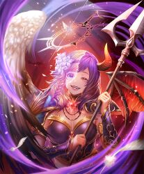  angel_girl archangel_reina armor blue_eyes bracers braid breasts card cleavage collar corruption cygames demon_girl evil_smile eye_color_change femsub flower flower_in_hair glowing hair_color_change hair_ornament halo happy_trance horns hypnotic_magic jewelry long_hair magic nail_polish necklace official open_mouth pink_hair purple_hair ring_eyes saika scared shadowverse shadowverse_world_beyond shoulder_pads smile surprised symbol_in_eyes tears tongue transformation unhappy_trance weapon wings yellow_eyes 