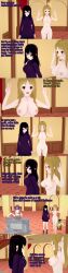  absurdres aware black_hair blonde_hair body_control breasts brown_eyes clothed dialogue double_v english_text female_only femdom femsub lia_(ophelia's_dollhouse) long_hair multiple_girls multiple_subs nipples nude ophelia's_dollhouse ophelia_(ophelia's_dollhouse) pregnant purple_eyes purple_hair short_hair statue text v virginia_westbrook_(ophelia's_dollhouse) zenin1 