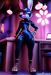  ai_art disney furry judy_hopps spiral_eyes tagme zootopia 
