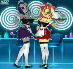  alternate_costume bare_shoulders blush breasts cleavage crossover dc_comics equestria_girls female_only femsub grey_skin happy_trance large_breasts long_hair maid maid_headdress multicolored_hair multiple_girls multiple_subs my_little_pony open_mouth purple_hair raven short_hair smile spiral_eyes sunset_shimmer symbol_in_eyes tavern_wench tech_control teen_titans thighhighs tray uzzi-ponydubberx waitress western yellow_skin 