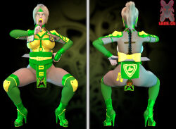  3d absurdres ahegao arm_warmers ass blonde_hair breasts butt_plug crimson_(stepfordcrimson) crossed_eyes drone dronification female_only femsub green_eyes headband high_heels ibex-cg latex lipstick makeup multiple_views ninja open_mouth original ponytail robot robotization signature spread_legs squatting tagme tech_control thighhighs tongue tongue_out weapon yellow_lipstick 