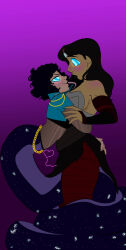  bare_shoulders coils colorrings dc_comics diana_prince female_only femdom femsub forked_tongue midriff naga_girl ring_eyes tail wonder_woman yuri zatanna_zatara 