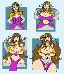 ass_expansion bimbofication breast_expansion brown_hair female_only lordebonfuze nintendo princess_zelda the_legend_of_zelda transformation twilight_princess