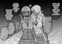  bimbofication corruption dark_skin femdom femsub gyaru happy_trance hard_translated heart_eyes original speech_bubble symbol symbol_in_eyes tattoo text yunhai 