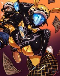  arms_above_head before_and_after bimbofication black_hair blue_eyes bow_tie breast_expansion breasts brown_eyes bunny_ears bunny_girl bunnysuit clothed curvy enemy_conversion feminization femsub gag genderswap glass glowing_eyes gold golden_swimsuit gradient_background happy_trance hat holding_breasts hypnotic_mask large_breasts latex malesub mask one_piece persona_(series) persona_5 posed posing possession restrained shadow_bunny shiny_skin short_hair signature spacen'cake tail tattoo tentaclejob tentacles trafalgar_law transformation transgender wine 