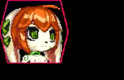  animated animated_gif dog_girl female_only femsub freedom_planet furry green_eyes kitsuvariant milla_basset orange_hair pixel_art spiral_eyes topless 