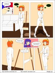 april_o&#039;neil ass carlosfco comic dialogue fembot femdom femsub kigi_(carlosfco) large_breasts long_hair maid nabs001_(colorist) orange_hair original purple_hair short_hair tech_control teenage_mutant_ninja_turtles text