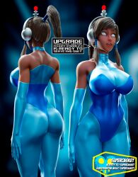  3d antenna ass blender breasts fembot happy_trance headphones korra legend_of_korra leotard supercasket tagme text tight_clothing whitewash_eyes 