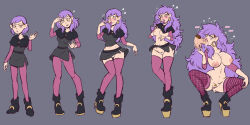  amity_blight ass_expansion bare_breasts bimbofication breast_expansion comic drool elf_ears fellatio femsub huge_breasts large_breasts legs midriff purple_hair pussy the_owl_house topless transformation wrenzephyr2 yellow_eyes 