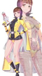 blush boots breasts cape corruption erect_nipples_under_clothes femsub kaitou_sentai_lupinranger_vs_keisatsu_sentai_patranger panties sendai_majin skirt super_sentai umika_hayami