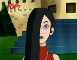  animated animated_gif black_hair female_only femsub glowing glowing_eyes lucrezia_(ubos) magic necklace open_mouth purple_eyes ultimate_book_of_spells western 