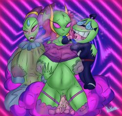 belt birthing cackletta clitoris clothed color duxeite eggs fawful femengumisi glasses goblin_girl huge_breasts hypnotized_dom licking malesub mario_&amp;_luigi_(series) monster_girl nintendo nipples original pasties pheromones pregnant signature tongue tongue_out witch