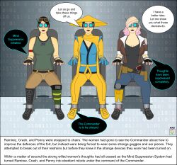  crash_(fortnite) dialogue femsub fortnite large_breasts nabs001 penny_(fortnite) ramirez_(fortnite) tech_control text visor 