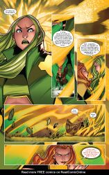 comic dialogue green_hair hypnotic_voice marvel_comics official polaris red_hair siryn x-men